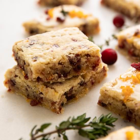 Orange Cranberry Shortbread Cookies