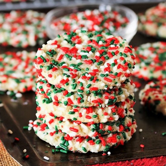 Christmas Sprinkle Sugar Cookies