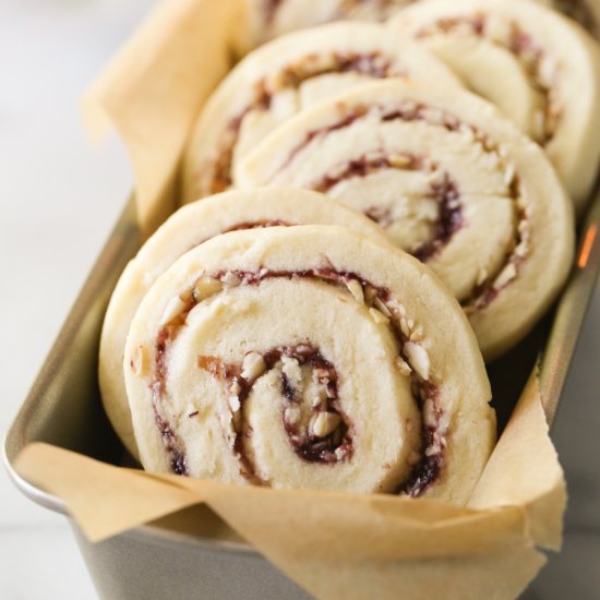 Raspberry Almond Pinwheels