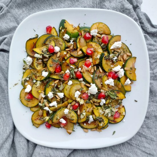 Roasted Zucchini Salad with Feta