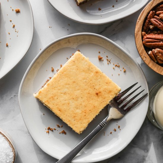 Gluten Free Eggnog Cheesecake Bars