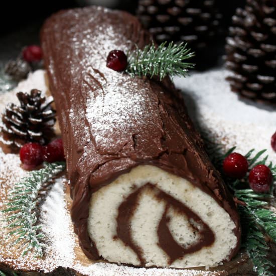 Easy Vegan Yule Log