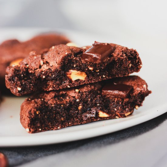 Double Chocolate Hazelnut Cookies