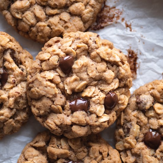 Eggless Oatmeal Raisin Cookies