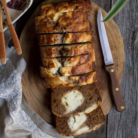 Cream Cheese Swirl Banana Bread