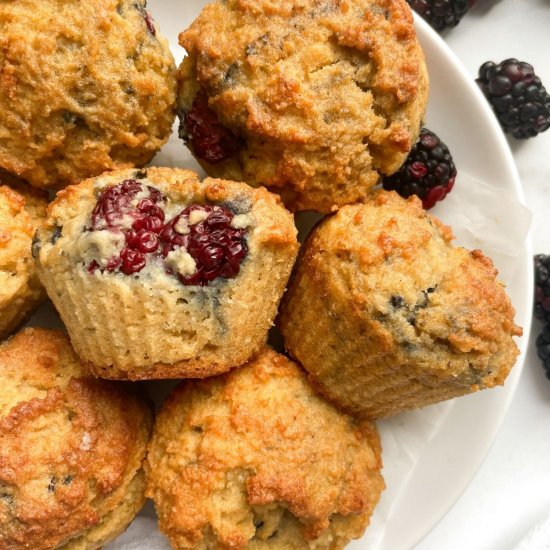 Almond Flour Blackberry Muffins