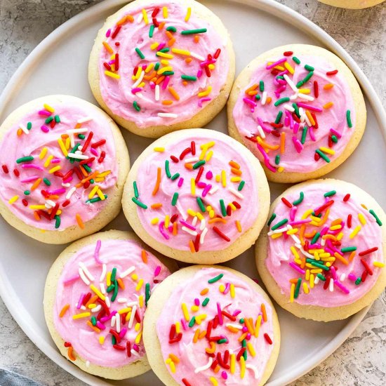 Soft Frosted Sugar Cookies