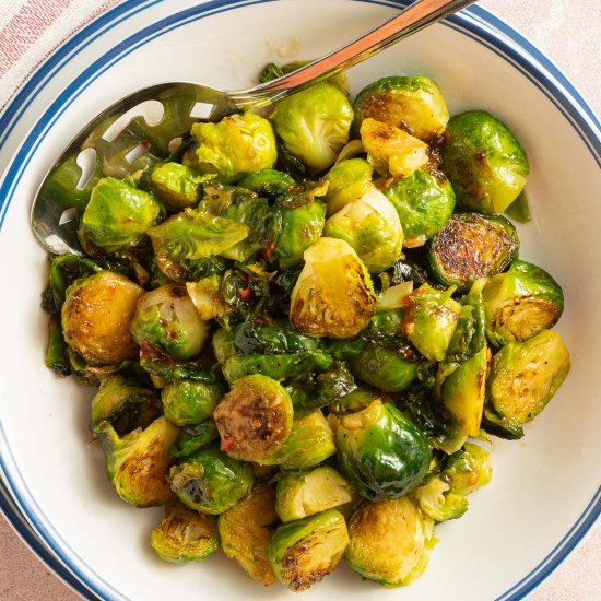 Sweet and Spicy Brussels Sprouts