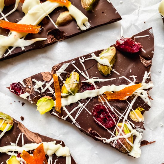 Festive Fruit & Nut Chocolate Bark