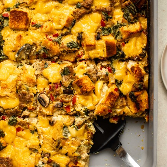 Overnight Vegan Breakfast Strata