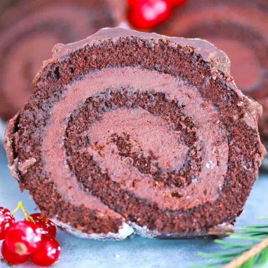 Yule Log Cake