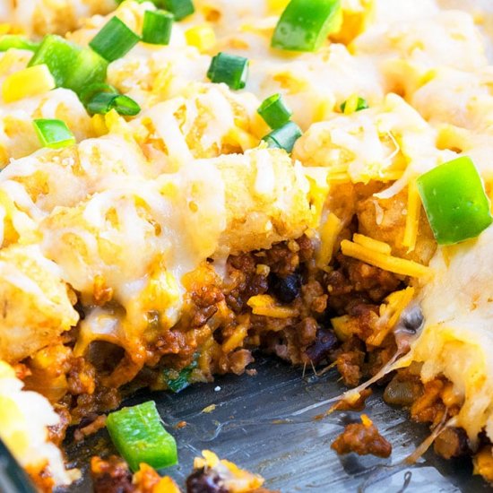 Mexican Tater Tot Casserole