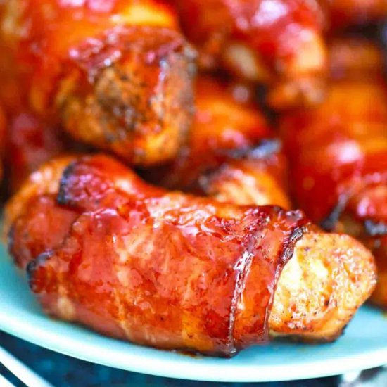 Air Fryer Bacon Wrapped Chicken