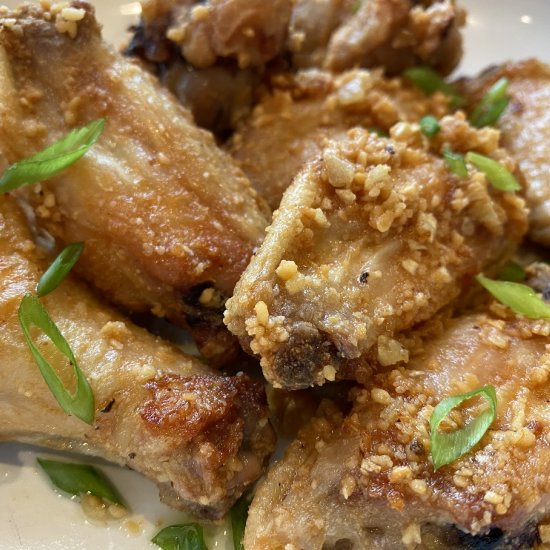 Air Fryer Garlic Butter Parm Wings