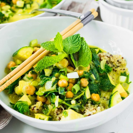 Coconut Chickpea Green Curry