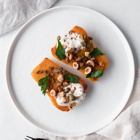 Roasted Pumpkin with Cashew Cream