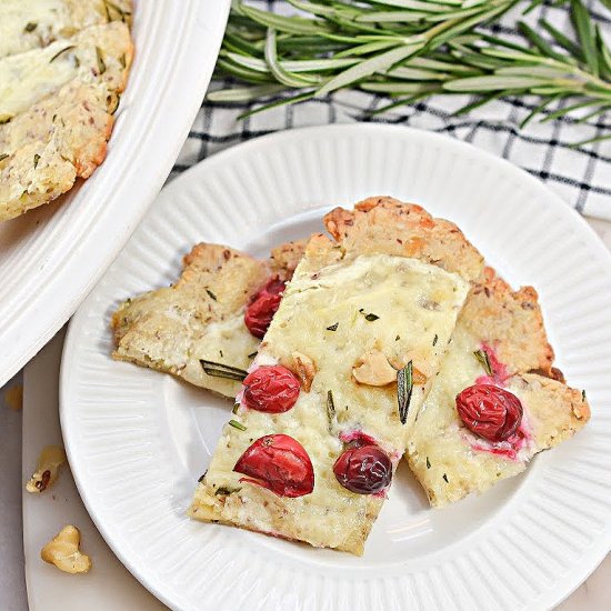 CRANBERRY BRIE KETO FLATBREAD