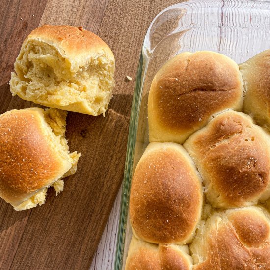 Buttery Parker House Rolls