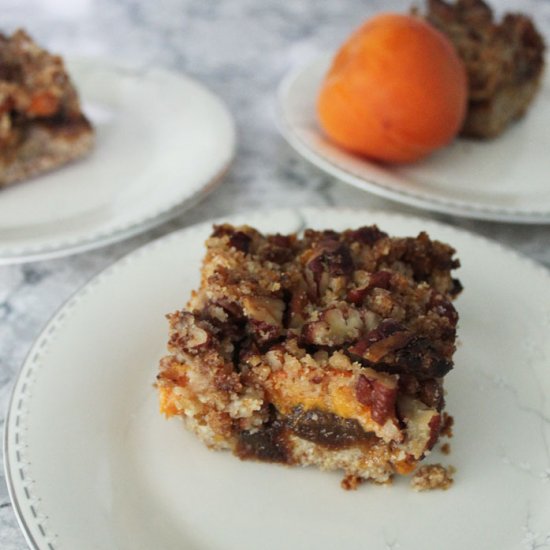 Apricot Pecan Crumb Bars