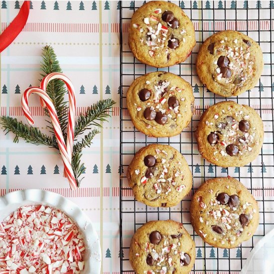 Peppermint Chocolate Chip Cookies