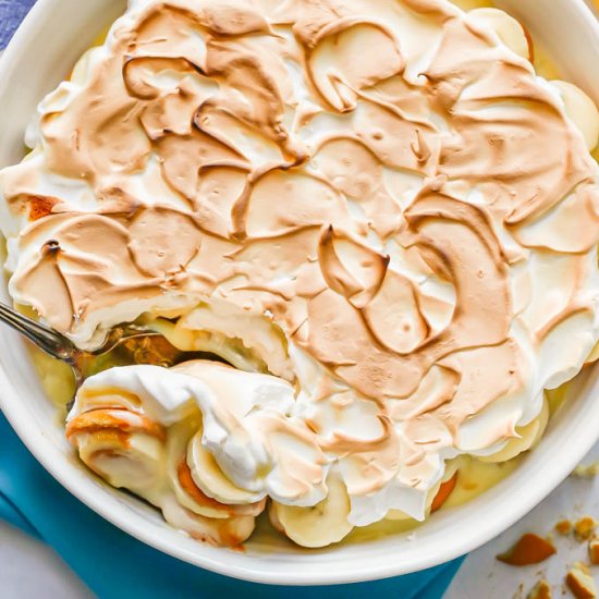 Homemade banana pudding