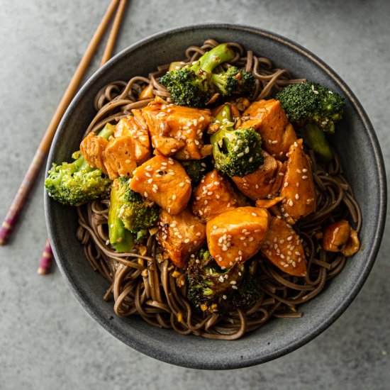 Teriyaki Salmon Stir Fry