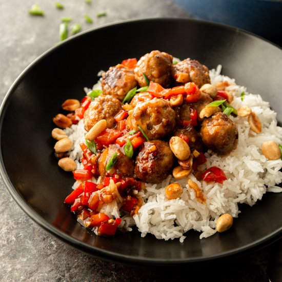 Kung Pao Chicken Meatballs