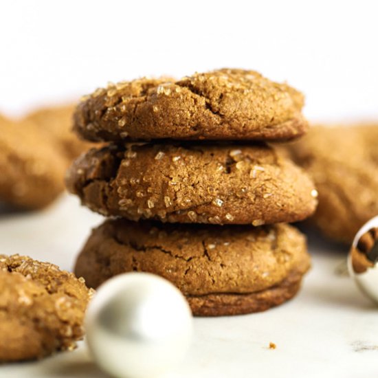 Healthier Ginger Molasses Cookies