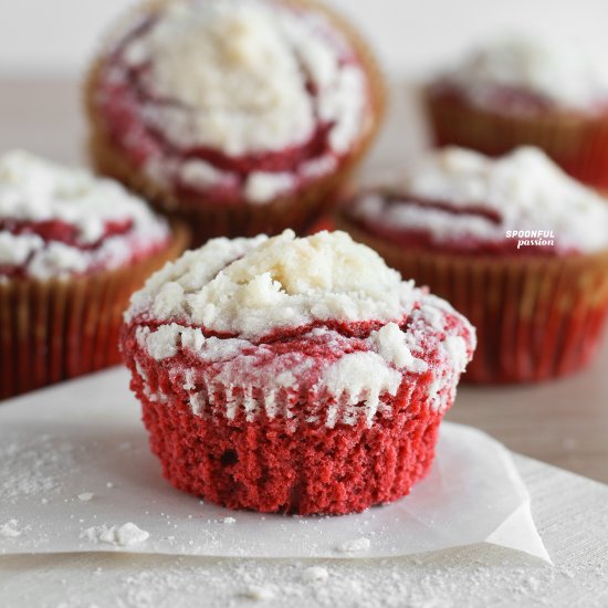 Red Velvet Crumb Muffin