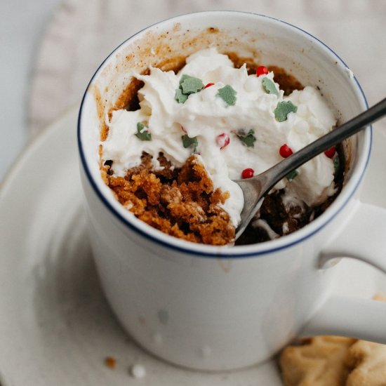 gingerbread mug cake