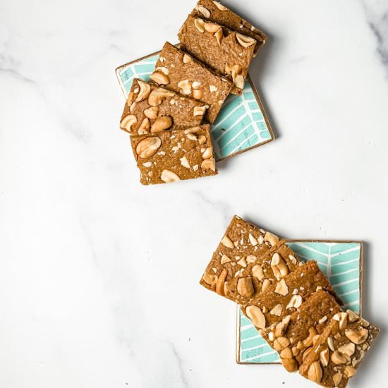 cashew toffee bars