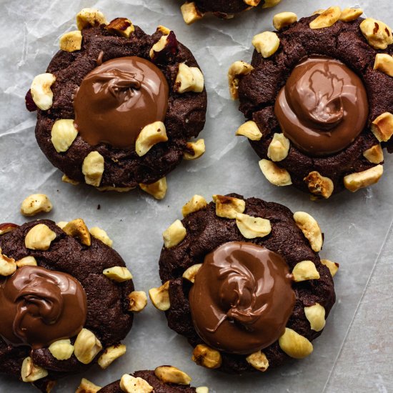 Nutella Thumbprint Cookies