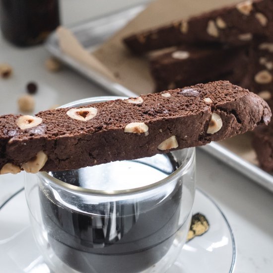 Chocolate Hazelnut Biscotti