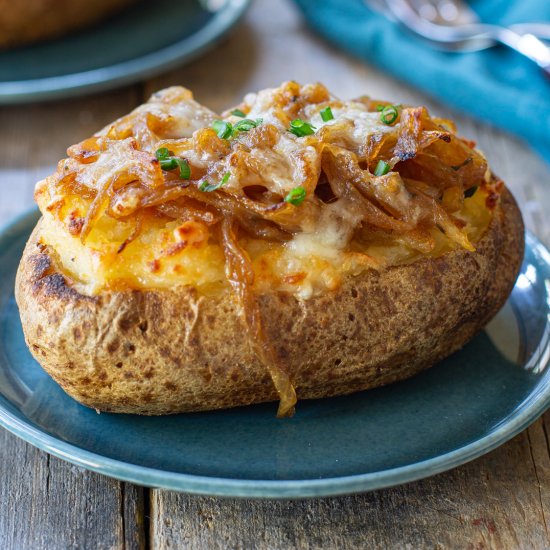 French Onion Twice-Baked Potatoes