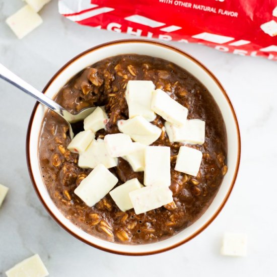 Peppermint Chunk Brownie Oatmeal