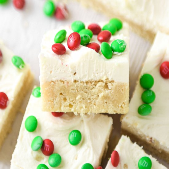 Christmas Sugar Cookie Bars