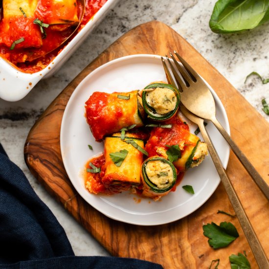 Zucchini Lasagna Roll-Ups