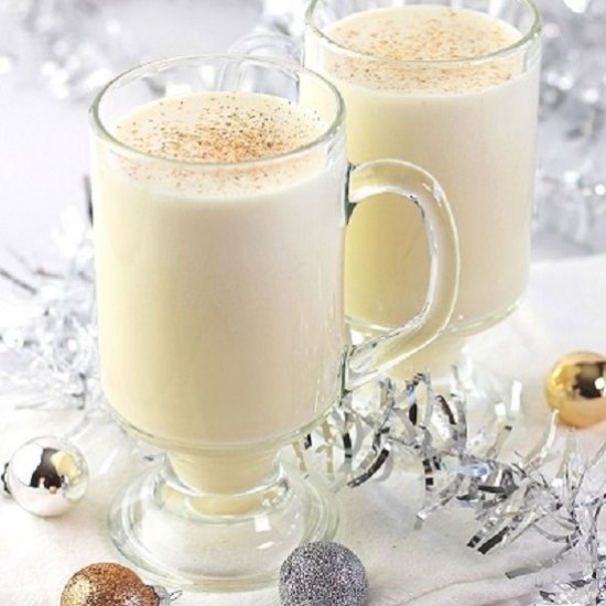 homemade maple eggnog