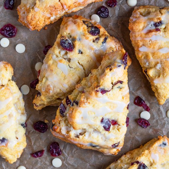 Cranberry & White Chocolate Scones