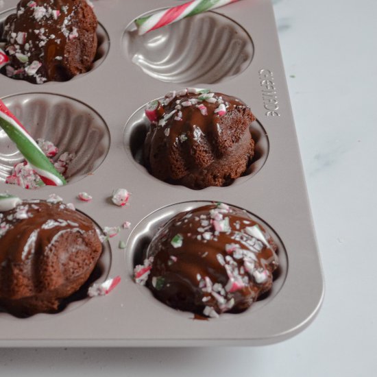 Chocolate Candy Cane Madeleines