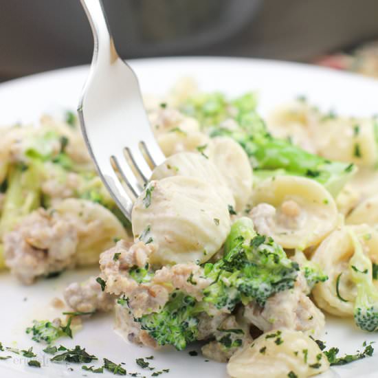 Broccoli and Sausage Orecchiette