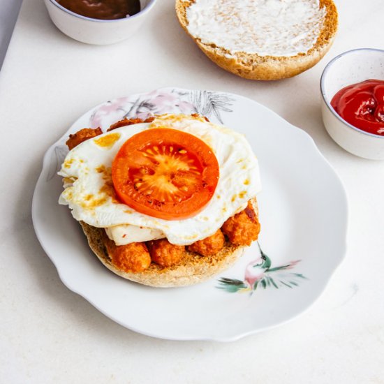 Vegetarian Breakfast Bap