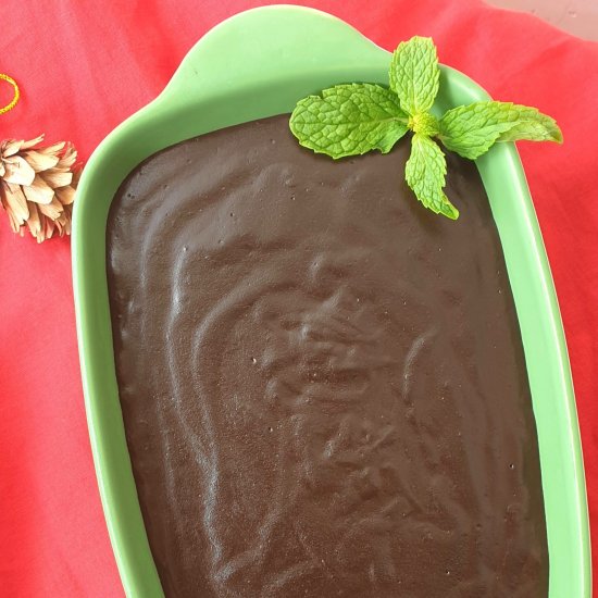 Mint chocolate pudding