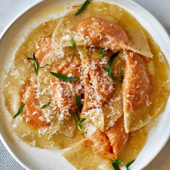 Sweet Potato Wonton Ravioli