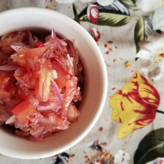 Red Onion Tomato Sambal Recipe