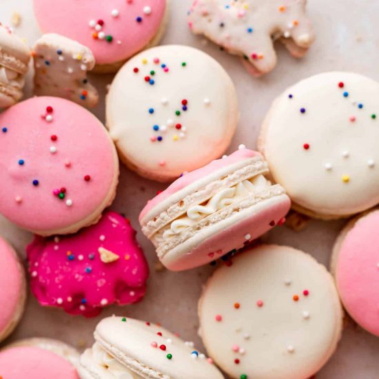 Birthday Cake Macarons