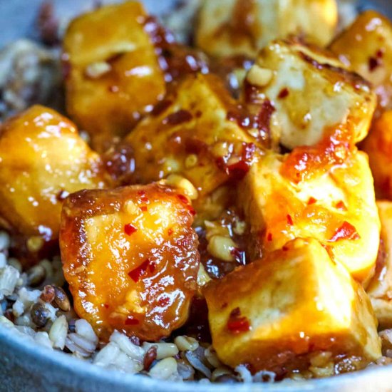 Sweet & Spicy Pan-Fried Tofu