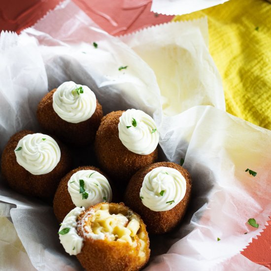 Jalapeno Popper Mac + Cheese Bites