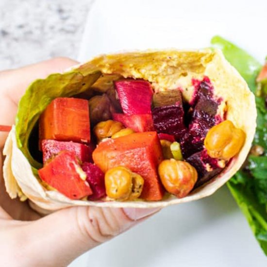 Curried Chickpea Veggie Wrap