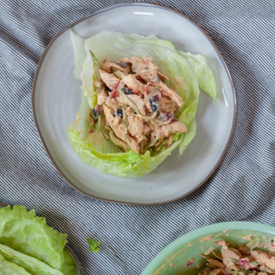 Chipotle Chicken Salad Lettuce Wrap